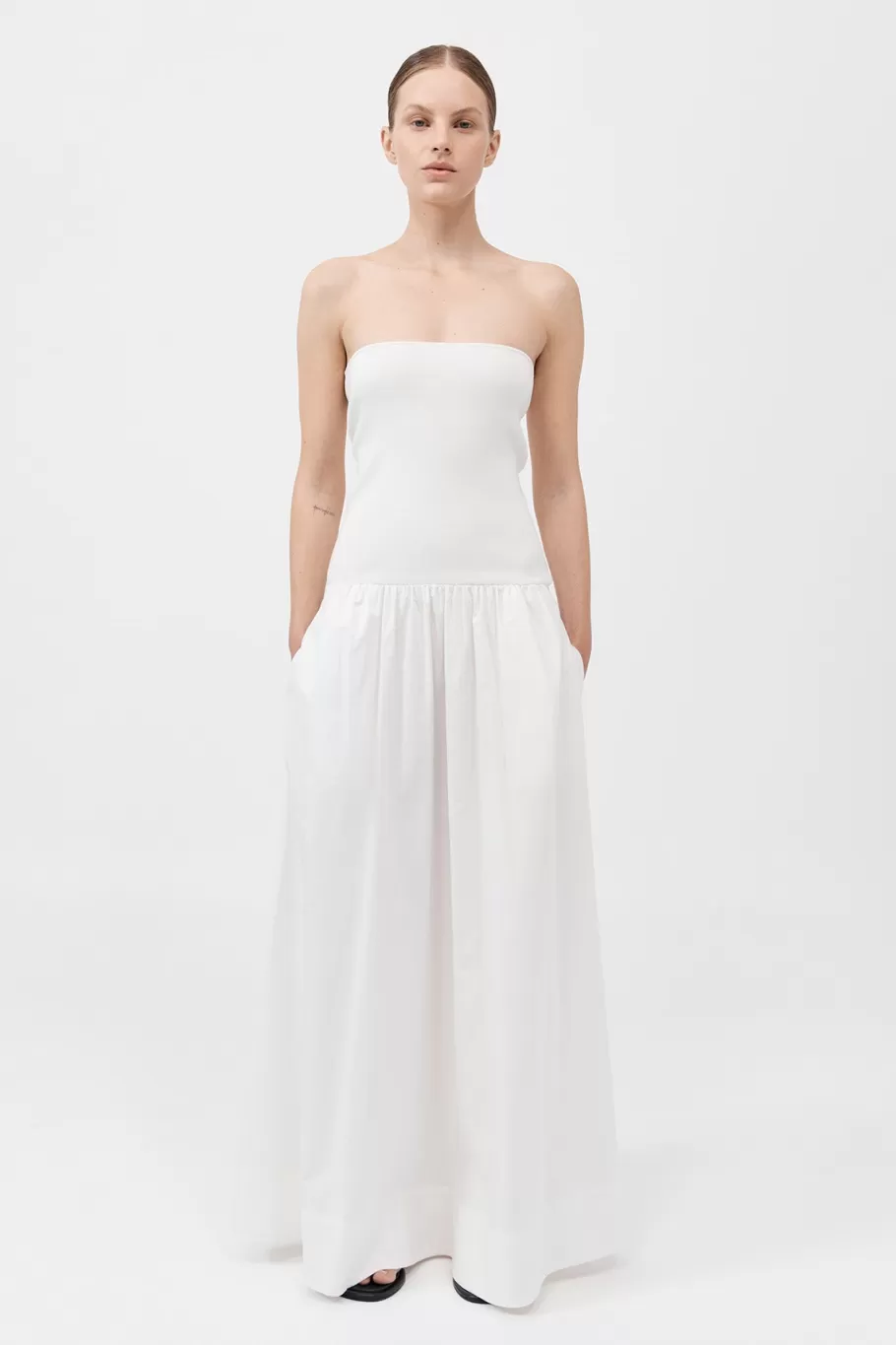 Dresses | St. Agni Strapless Dress - WHITE