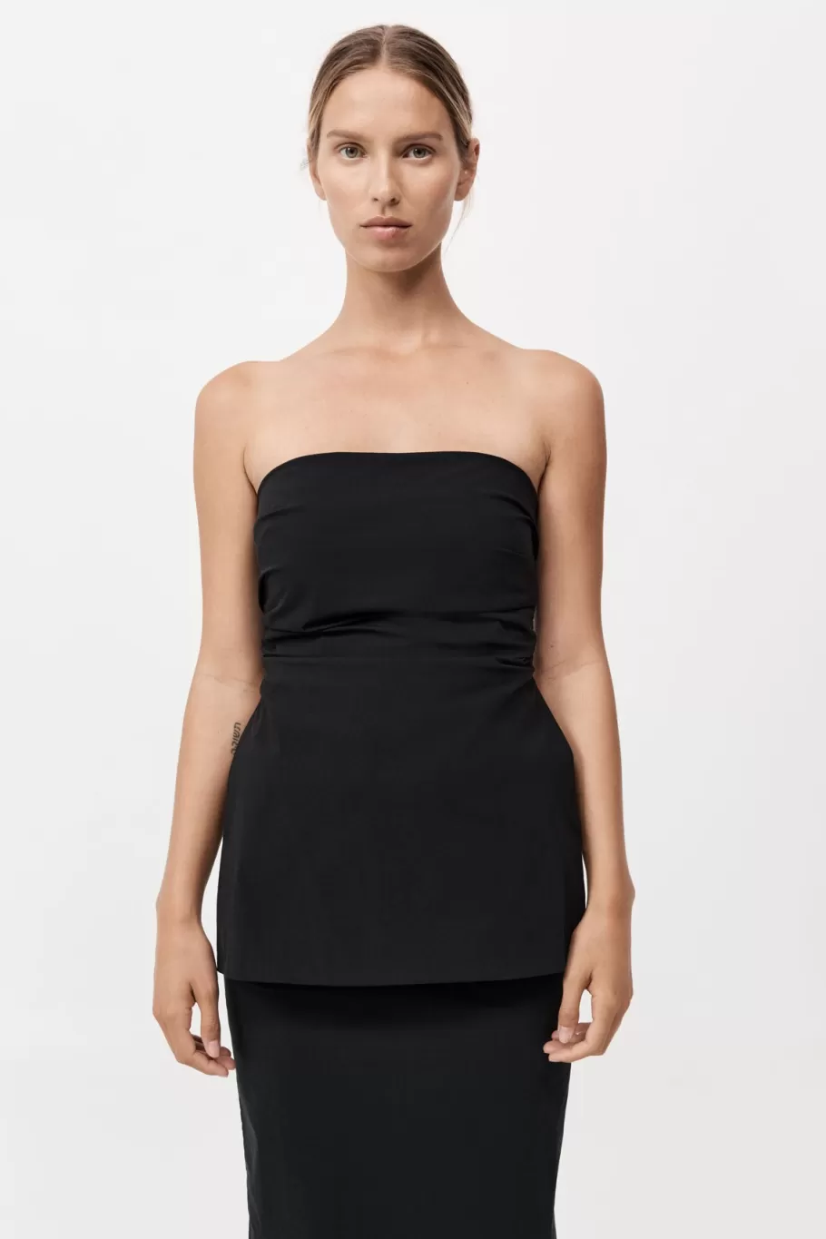 Tops | St. Agni Strapless Tie Back Top - BLACK