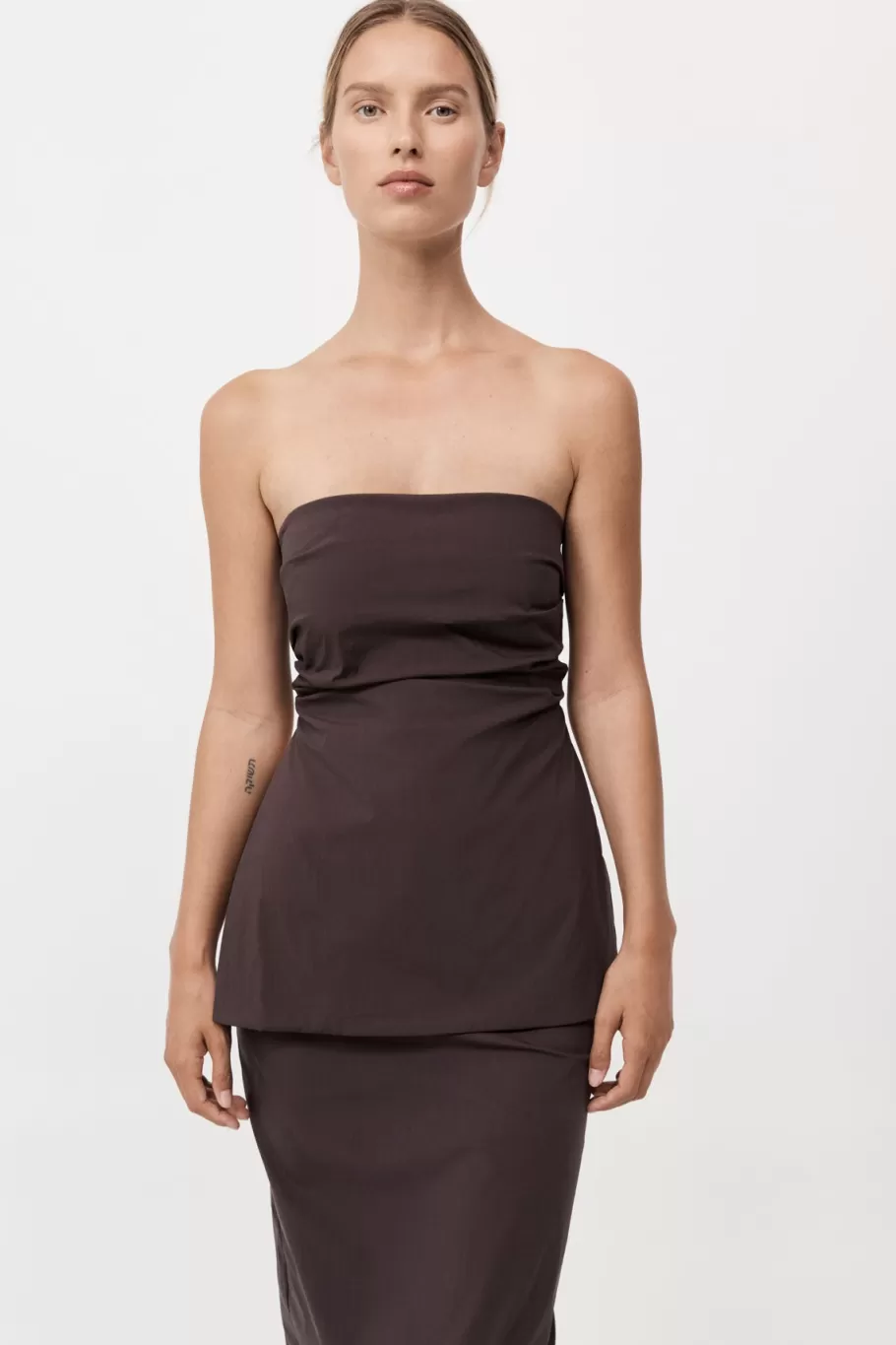 Tops | St. Agni Strapless Tie Back Top - CHOCOLATE PLUM