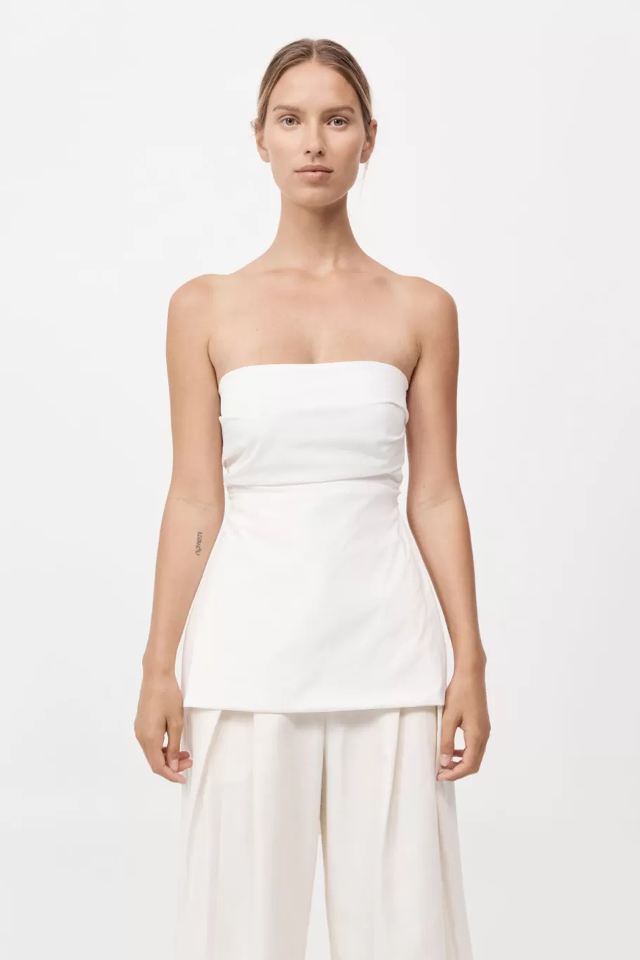 Tops | St. Agni Strapless Tie Back Top - OFF WHITE