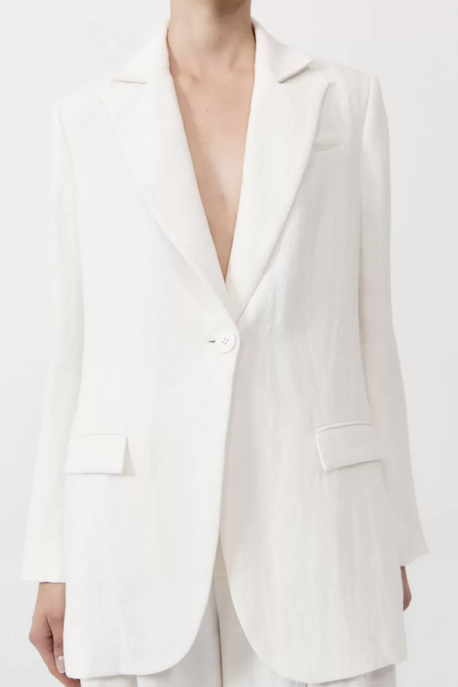 Outerwear | Tailoring | St. Agni Tailored Linen Blazer - IVORY