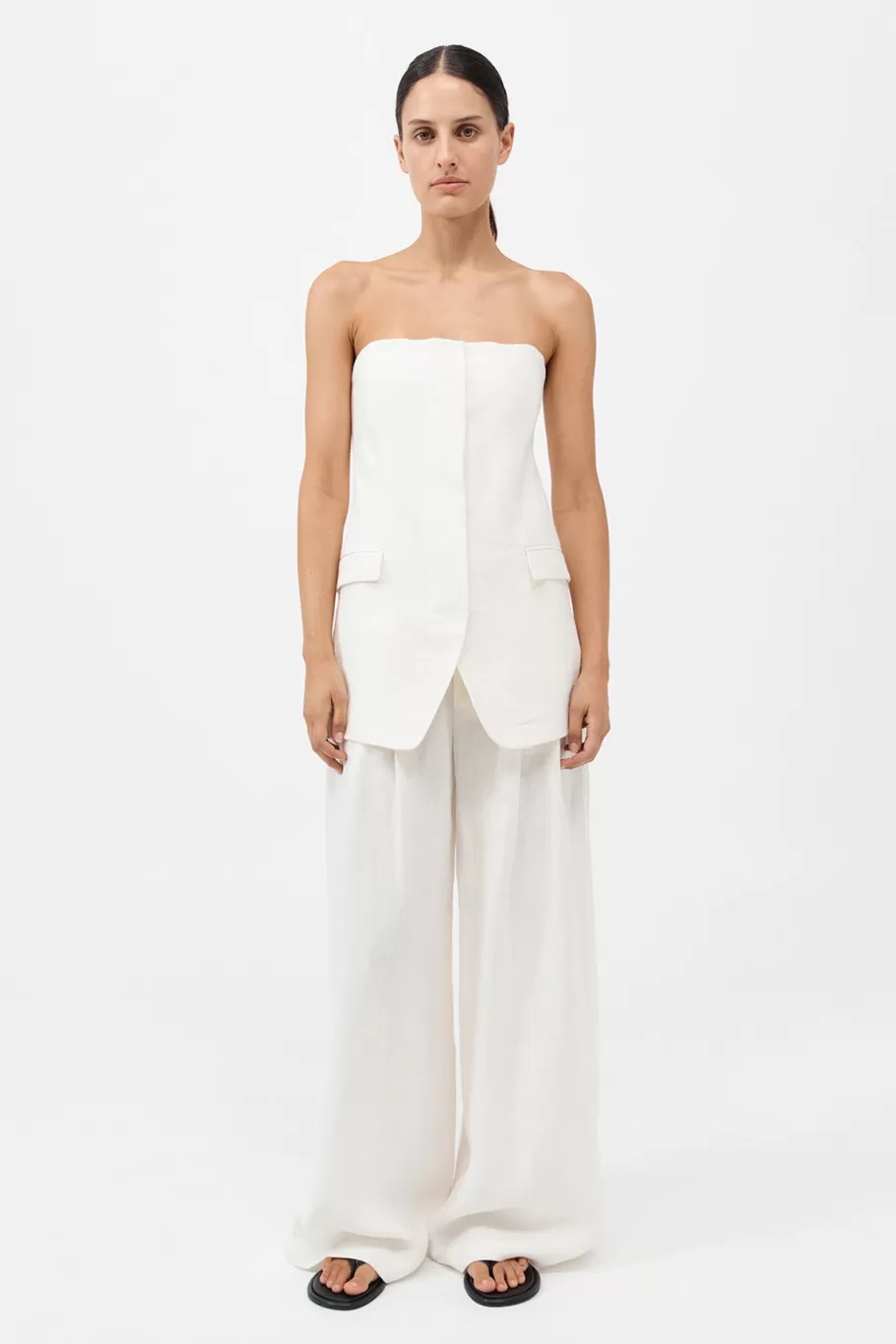 Tops | Tailoring | St. Agni Tailored Strapless Top - Ivory