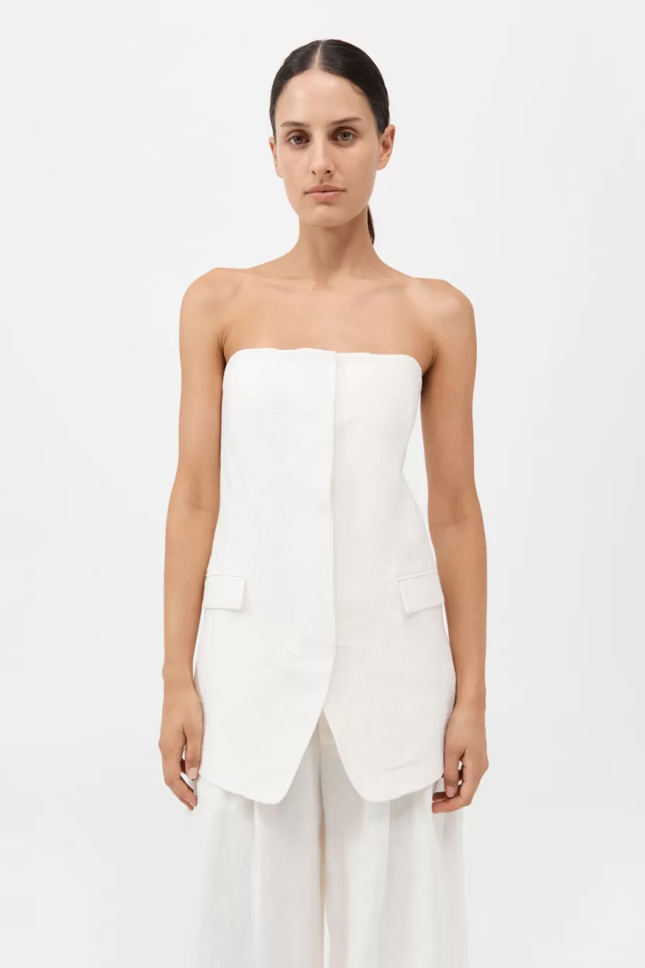 Tops | Tailoring | St. Agni Tailored Strapless Top - Ivory