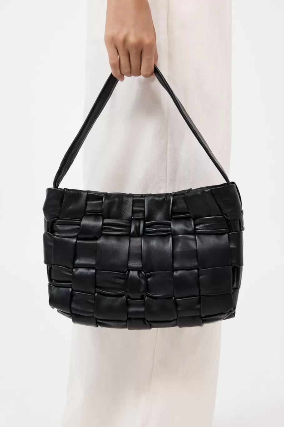 Bags | St. Agni Textured Mini Woven Tote - BLACK