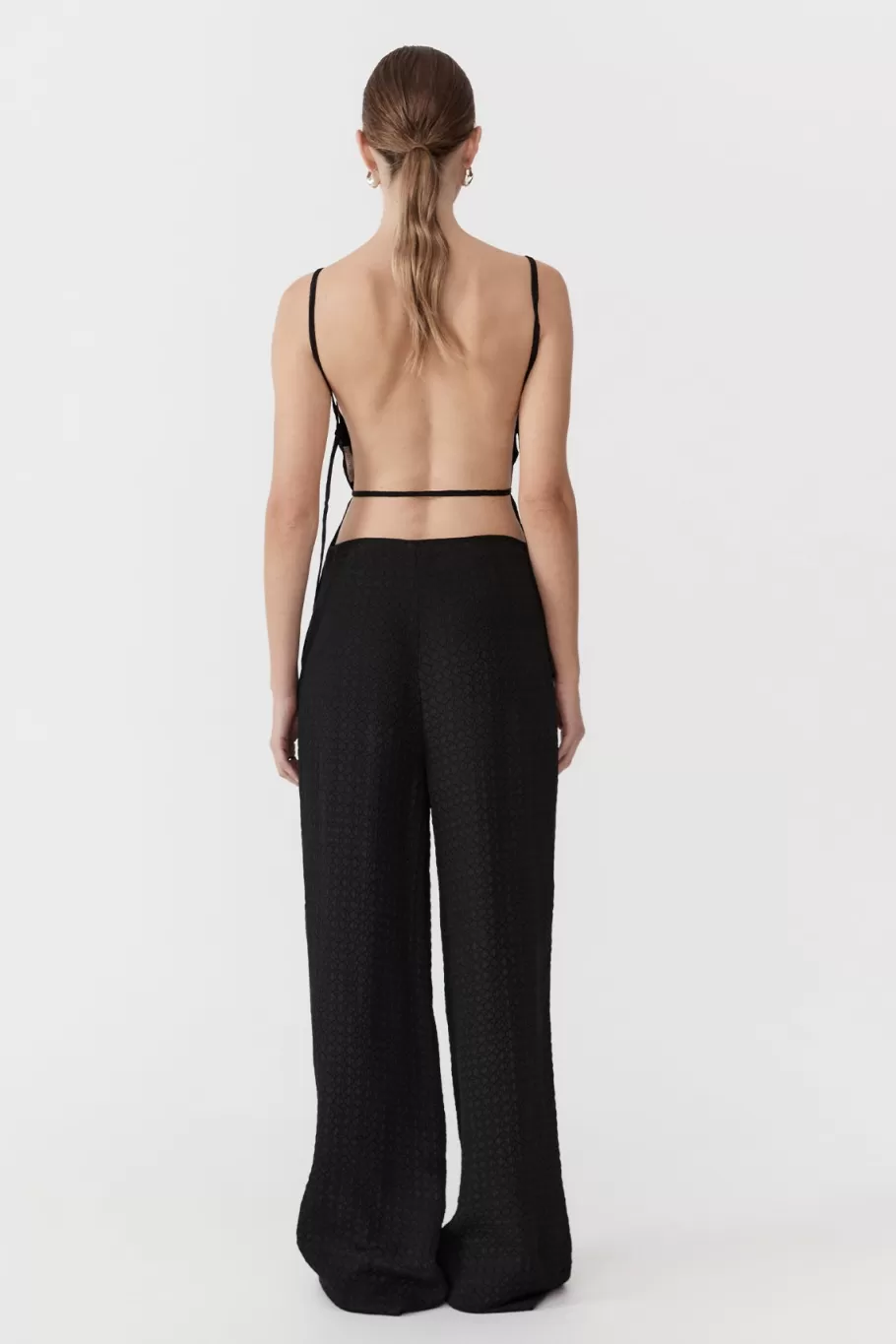 Pants | St. Agni Textured Silk Pants - Black