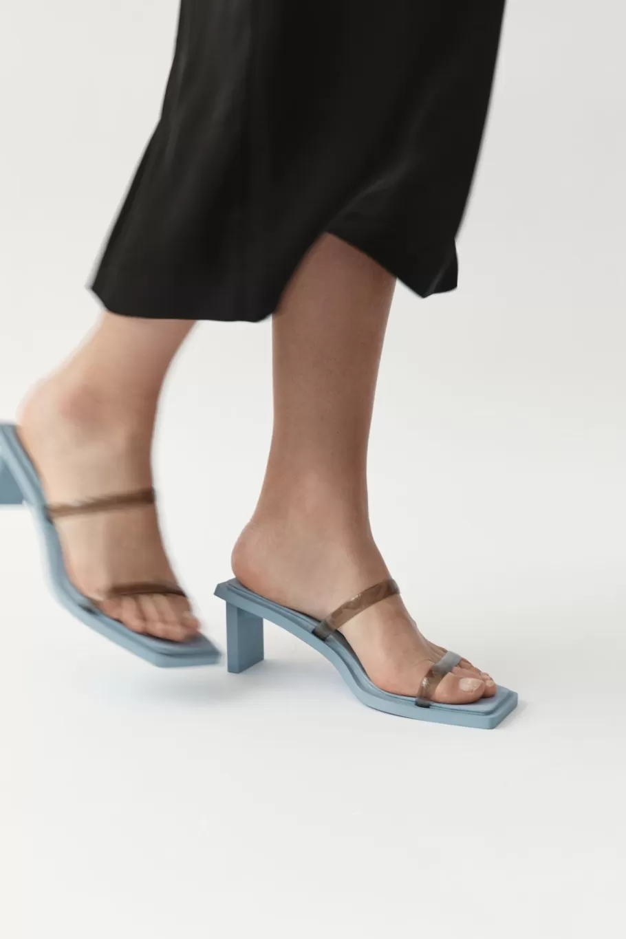 Heels | St. Agni Transparent Heel - Slate