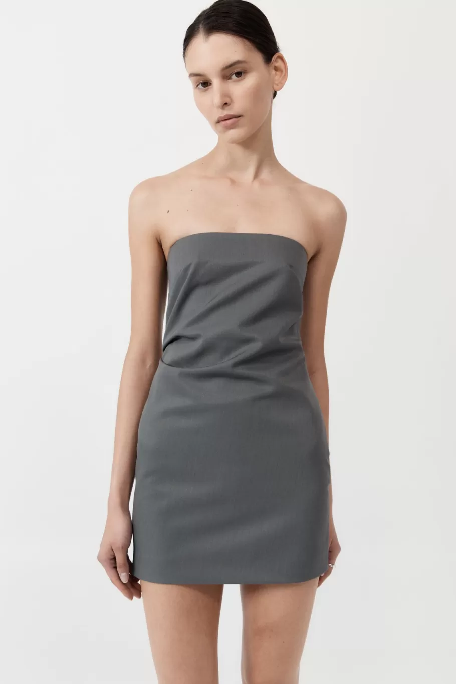 Dresses | Tailoring | St. Agni Tuck Mini Dress - Pewter Grey