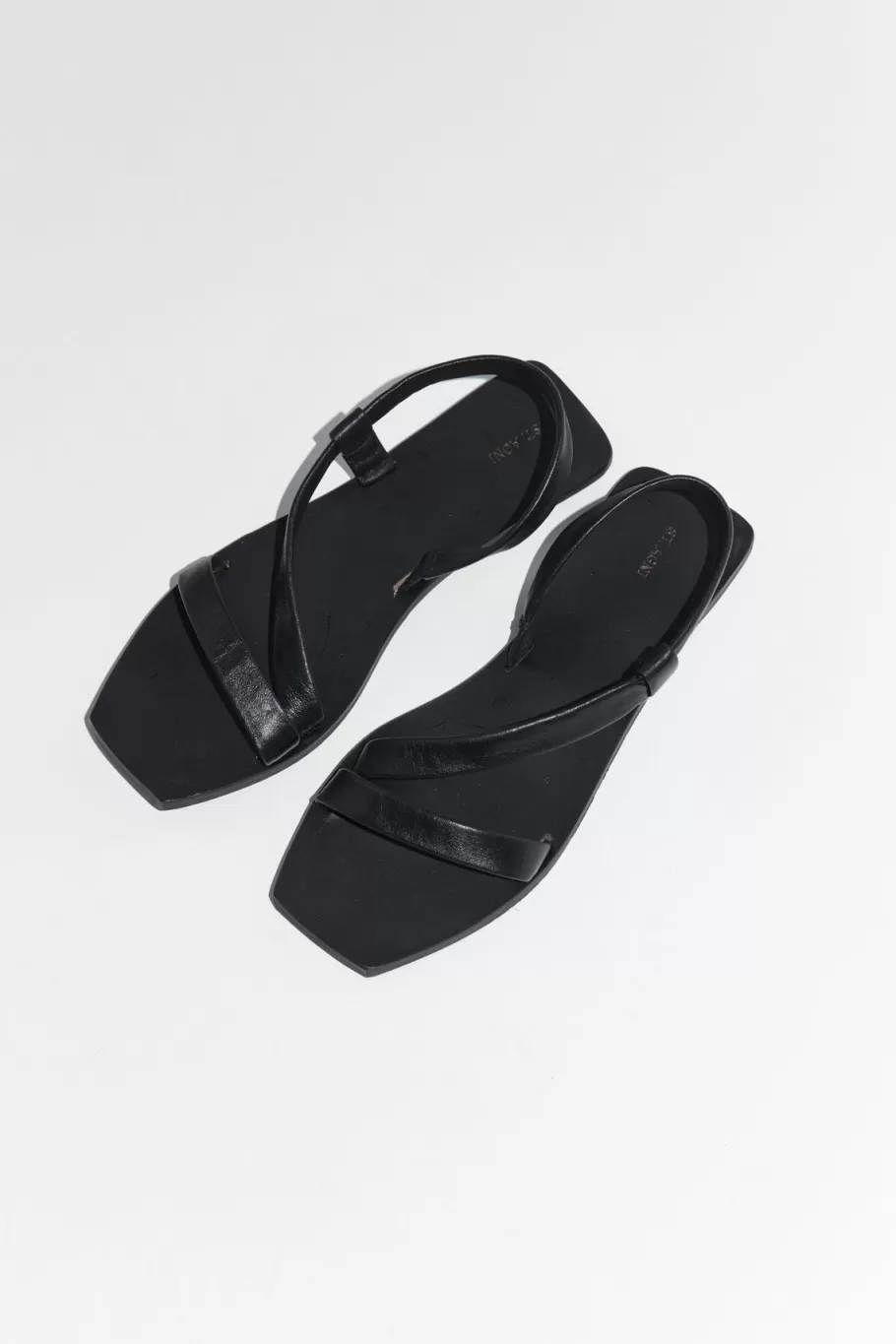 Slides | Sandals | St. Agni Twist Strap Slide - BLACK