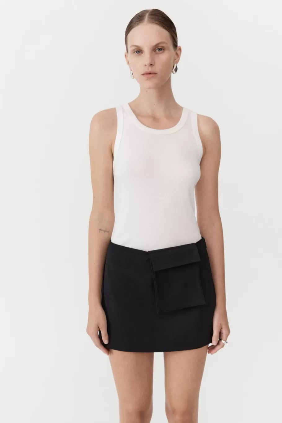 Tailoring | Skirts | St. Agni Utilitarian Pocket Mini Skirt - BLACK