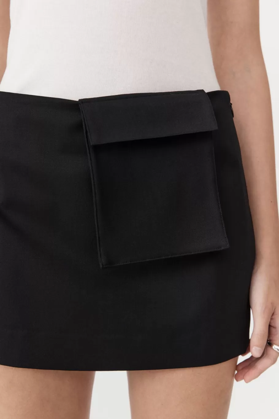 Tailoring | Skirts | St. Agni Utilitarian Pocket Mini Skirt - BLACK