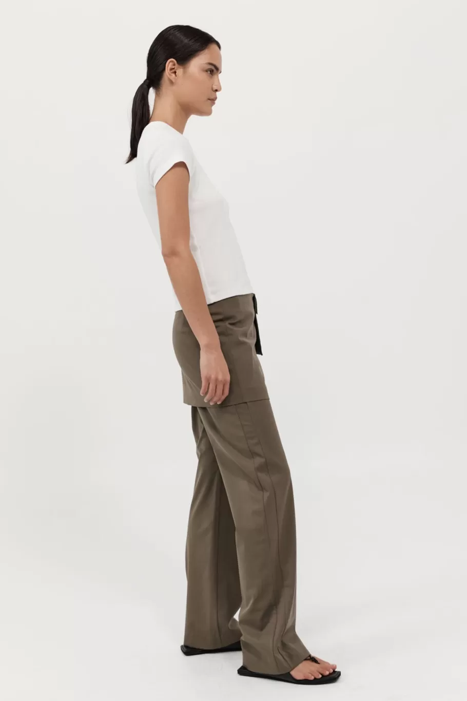 Tailoring | Skirts | St. Agni Utilitarian Pocket Mini Skirt - KELP