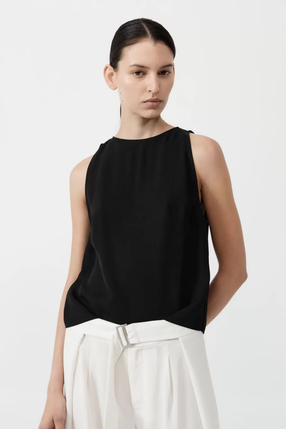 Tops | St. Agni Viscose Shell Top - BLACK