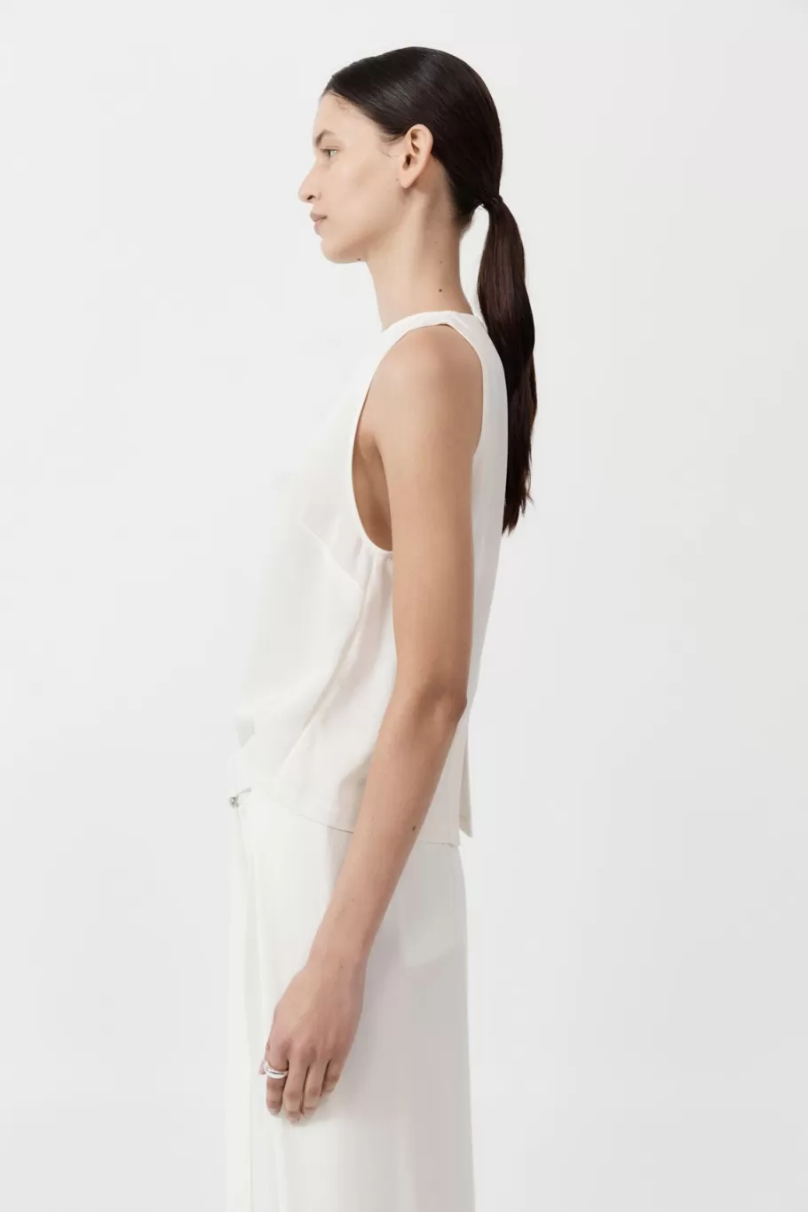 Tops | St. Agni Viscose Shell Top - OFF WHITE