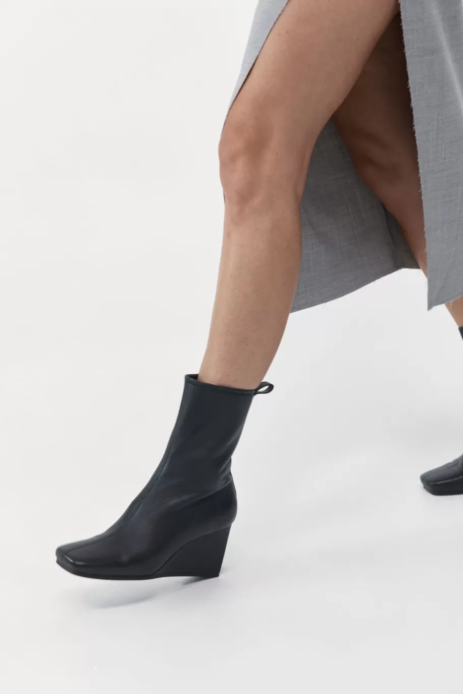 Boots | Wedges | St. Agni Wedge Boot - BLACK