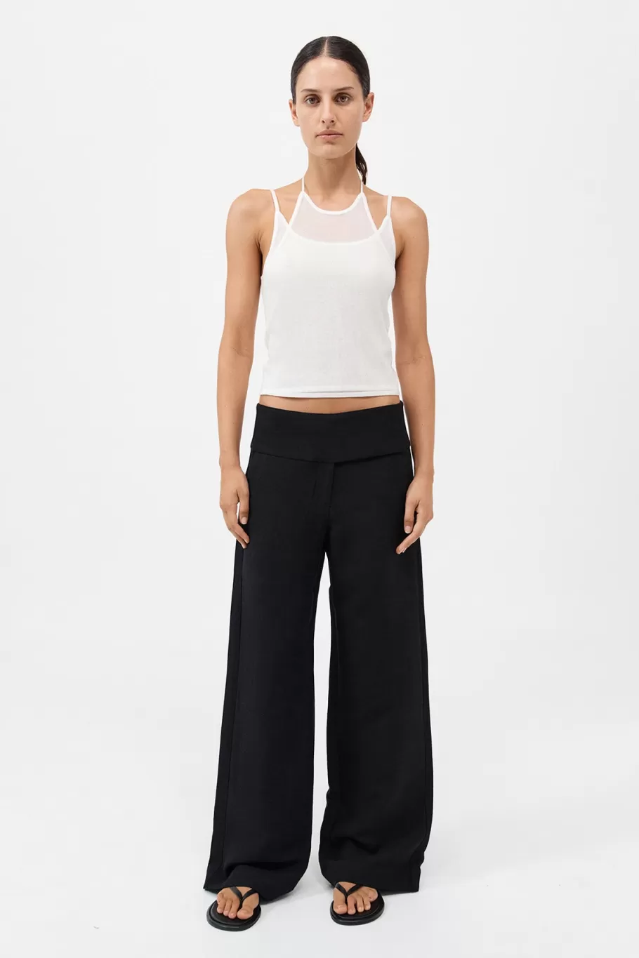 Tailoring | Pants | St. Agni Wide Waistband Pants - BLACK