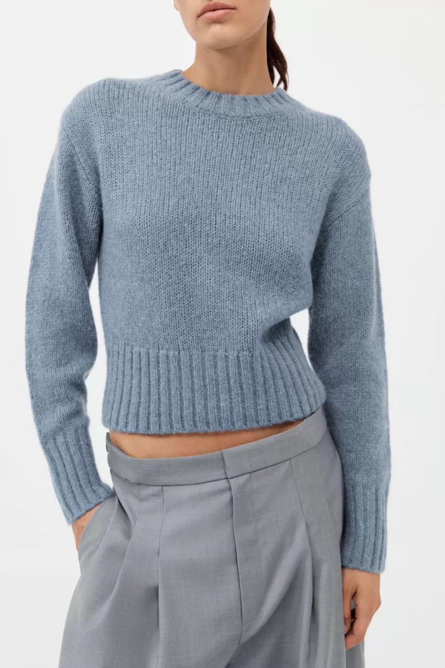 Jumpers | Knitwear | St. Agni Wool Cashmere Blend Sweater - SOFT BLUE