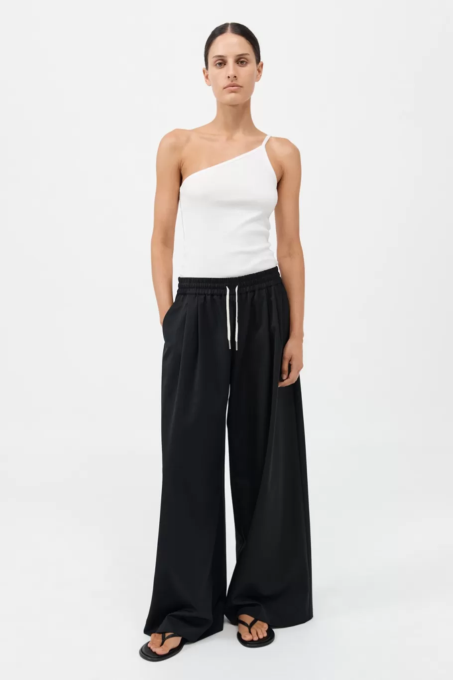 Tailoring | Pants | St. Agni Wool Drawstring Pants - BLACK