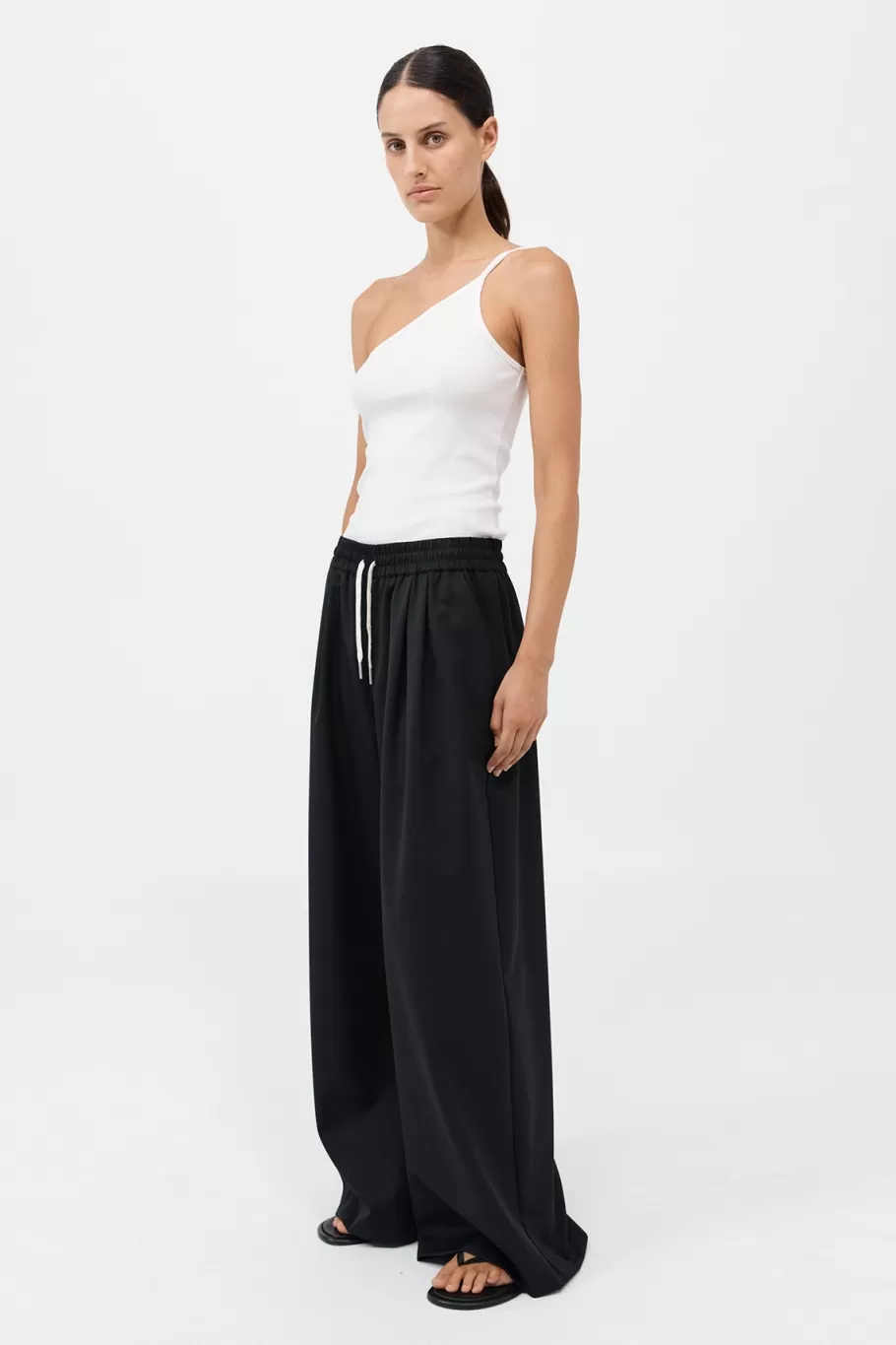 Tailoring | Pants | St. Agni Wool Drawstring Pants - BLACK