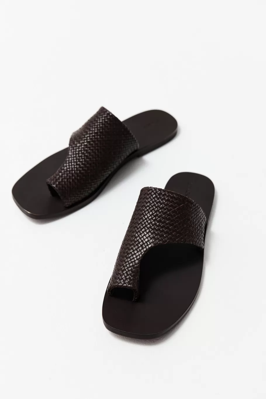 Slides | St. Agni Woven Abstract Slide - CHOCOLATE