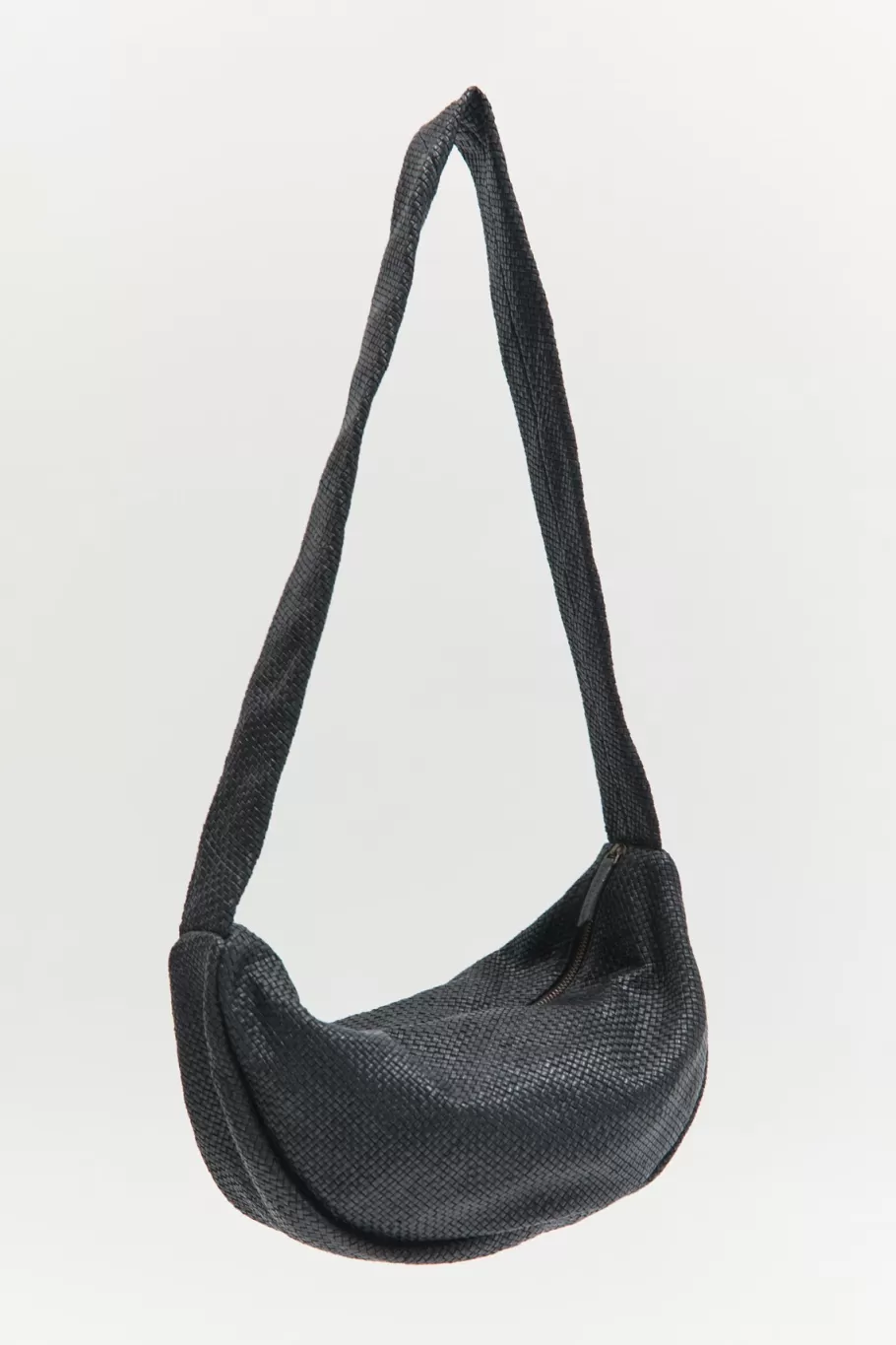 Bags | St. Agni Woven Crescent Bag - BLACK