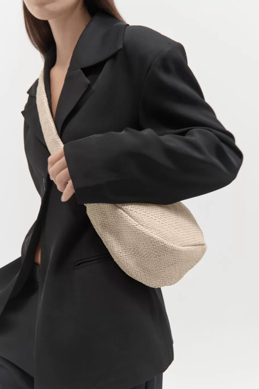 Bags | St. Agni Woven Crescent Bag - BUTTER