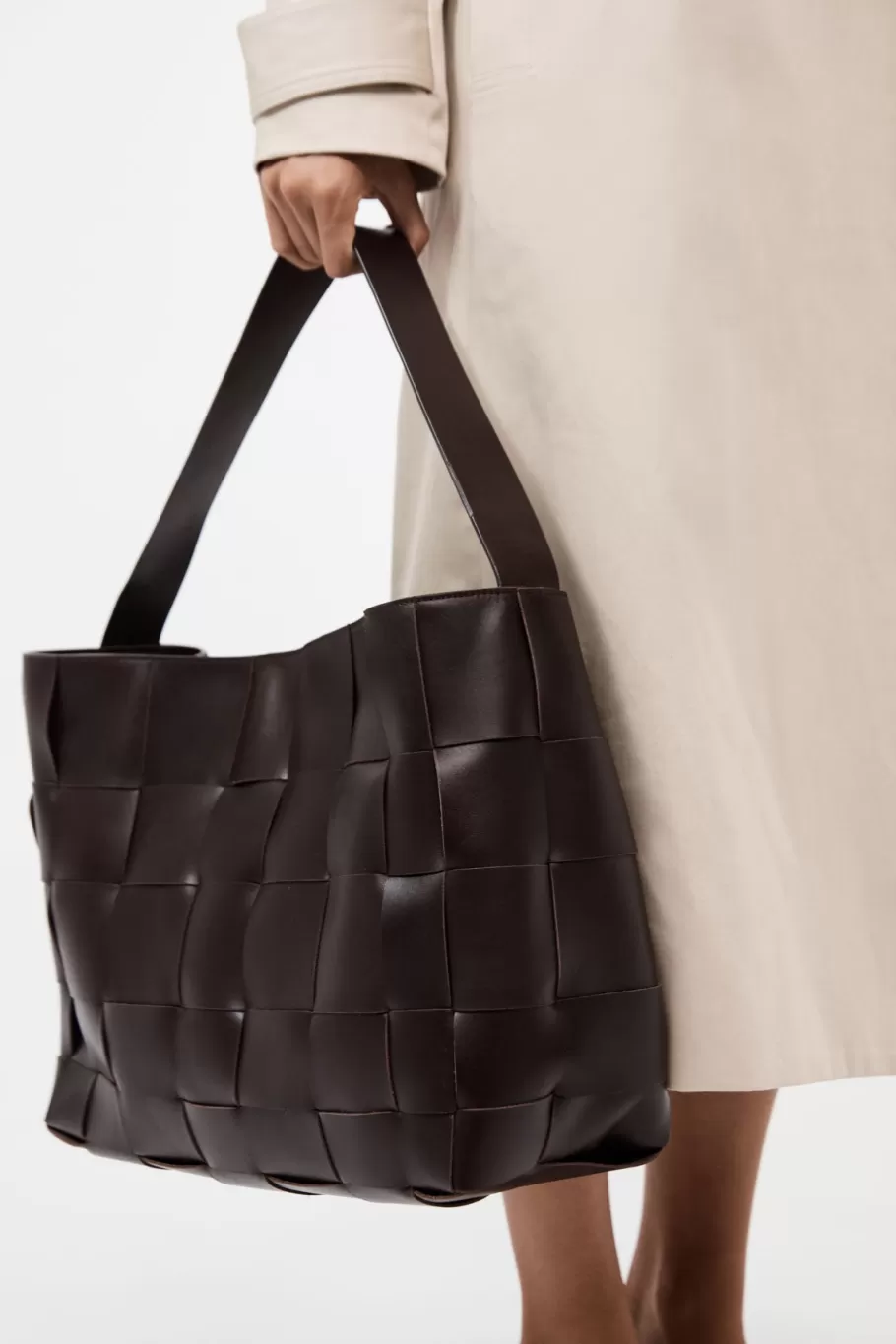 Unisex | Bags | St. Agni Woven Large Tote - CHOCOLATE