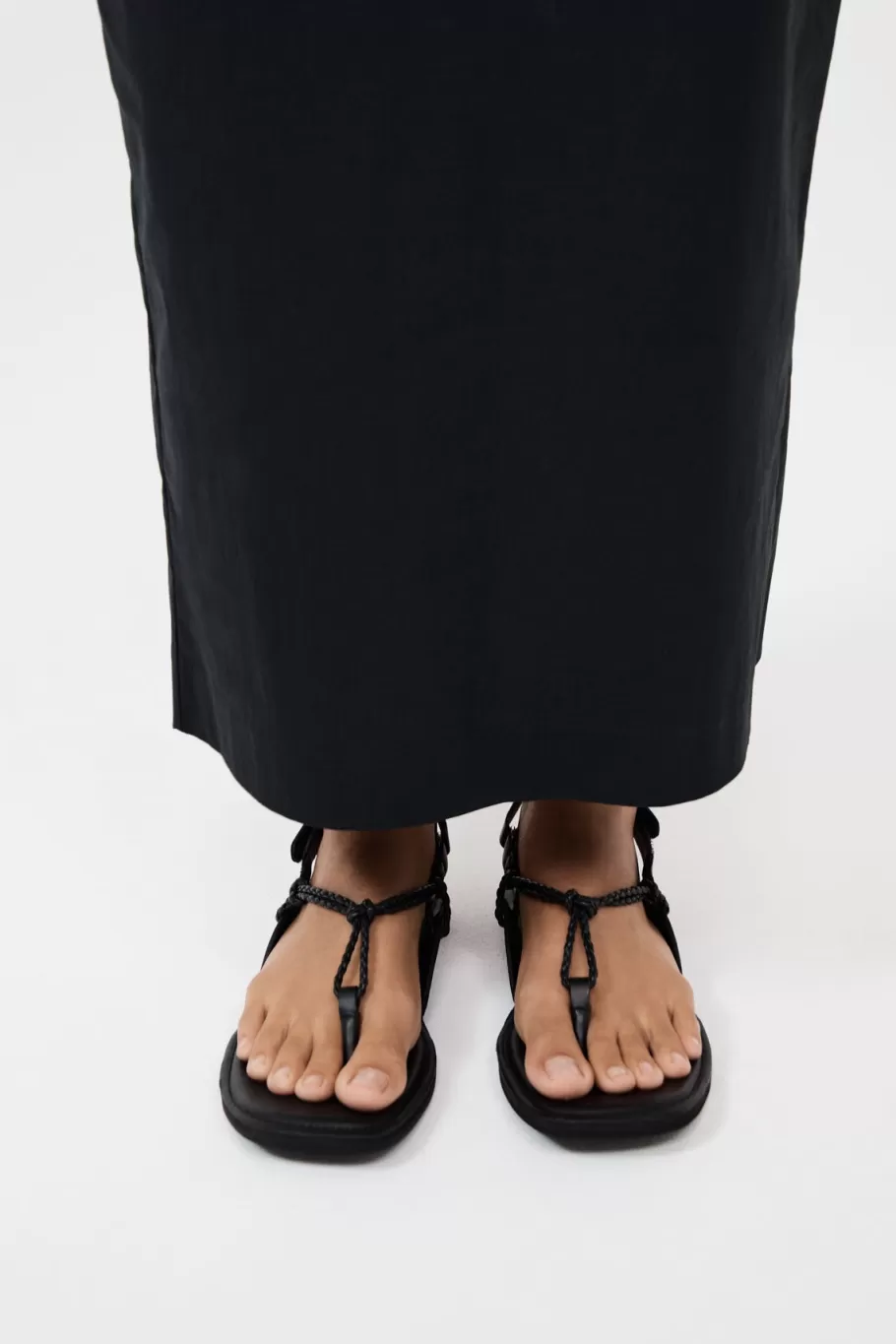 Sandals | St. Agni Woven Rope Sandal - BLACK