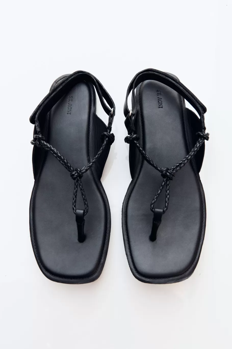 Sandals | St. Agni Woven Rope Sandal - BLACK