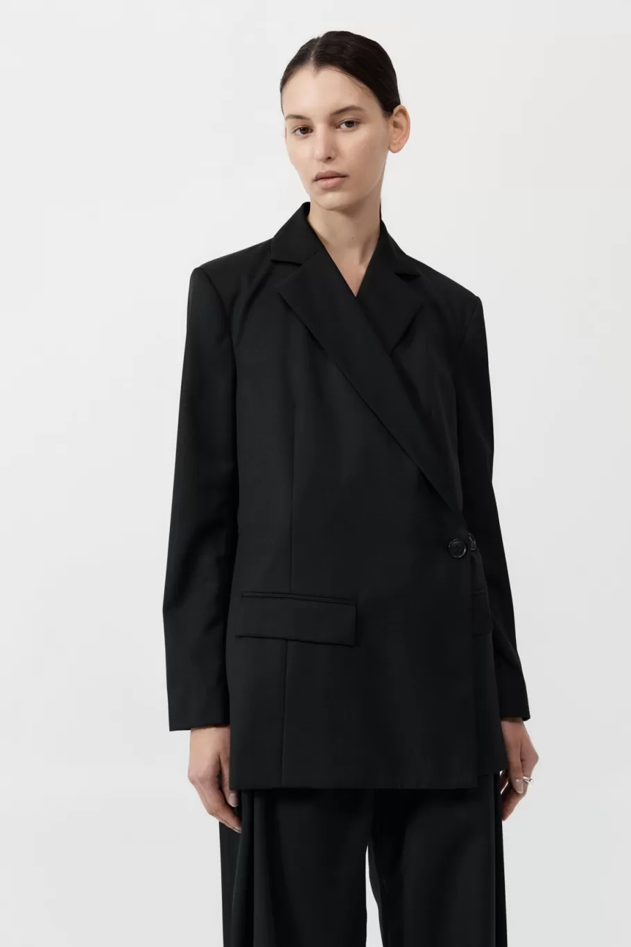 Outerwear | Tailoring | St. Agni Wrap Blazer - Black