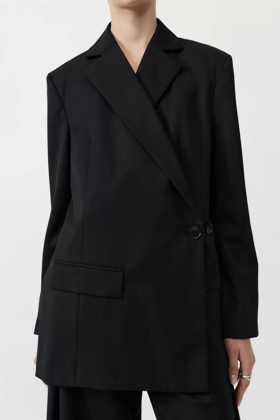 Outerwear | Tailoring | St. Agni Wrap Blazer - Black